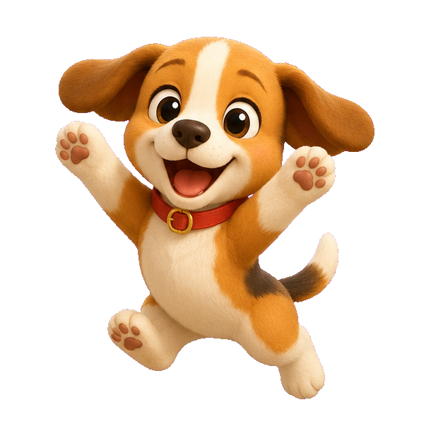 Kiko the dog celebrating